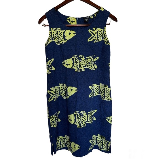 Vintage 100% Silk Mini Dress Hawaiian Tropical Size 10 - Picture 2 of 5